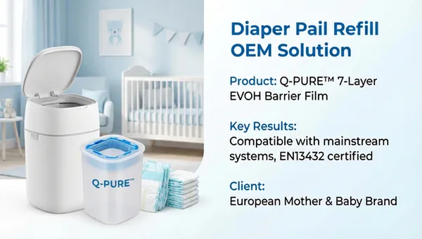 Diaper pail refill packaging case